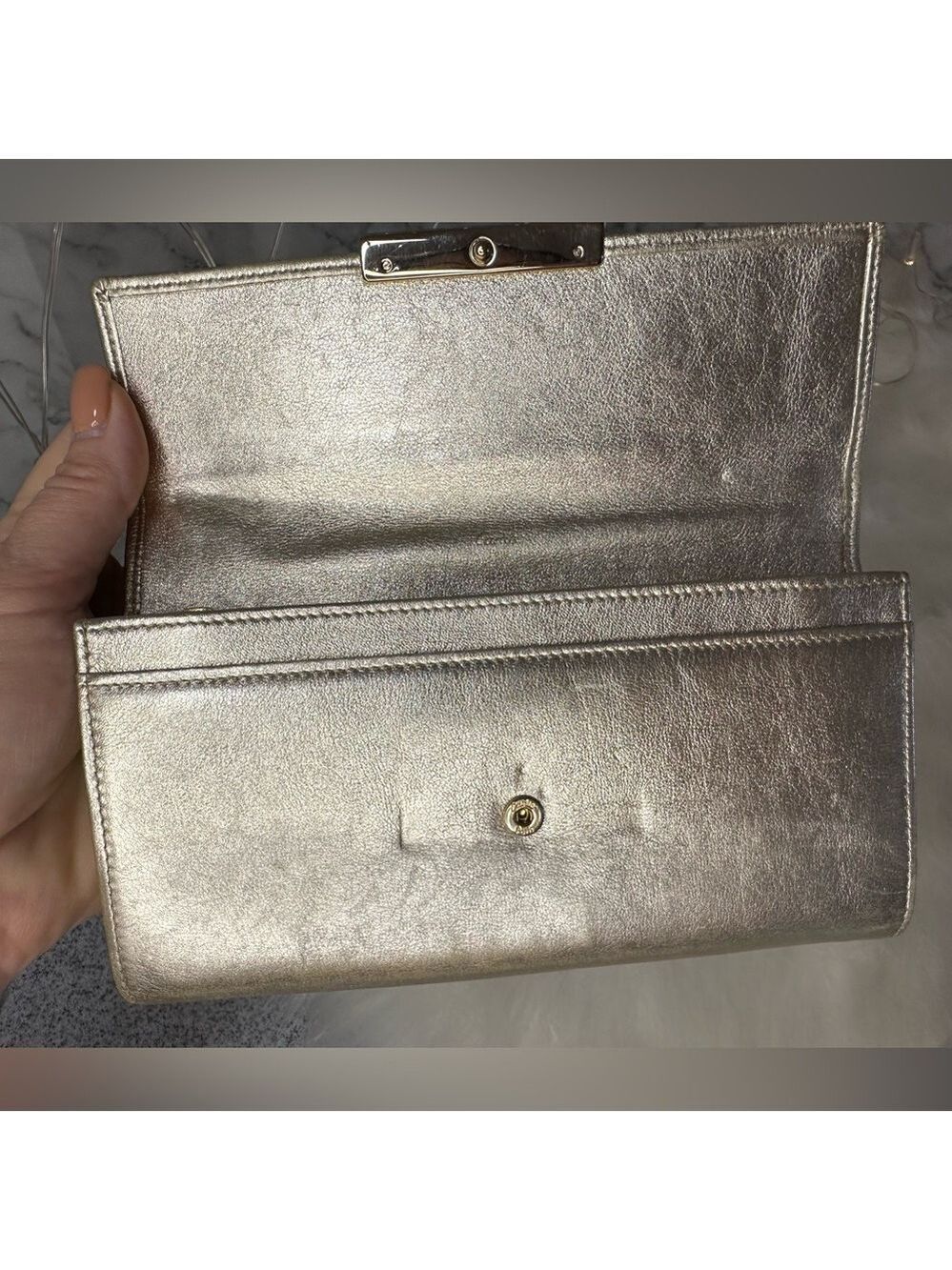 Authentic Cartier Love Collection Gold Calfskin Leather Long Wallet France Made - Picture 15 of 16
